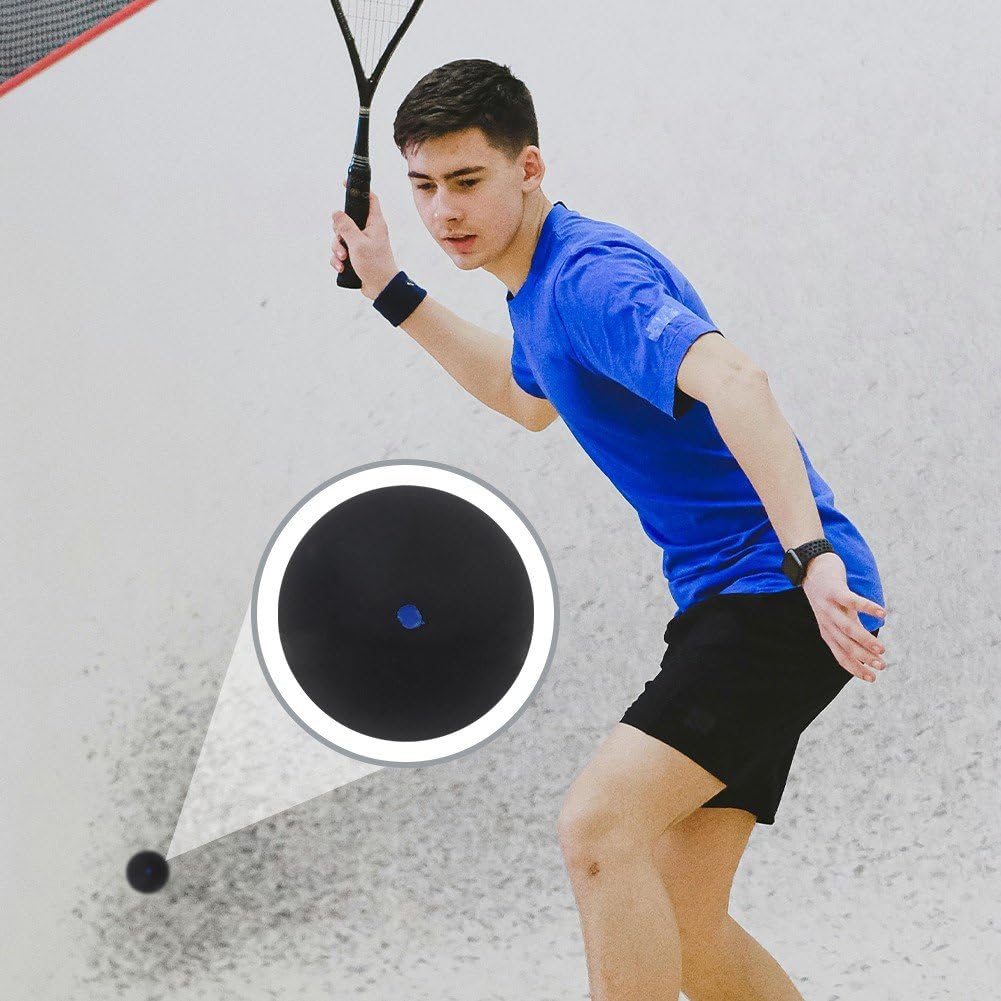 Sanfly Pelotas De Squash 3 Piezas Goma Profesional Punto Rojo Azul Amarillo