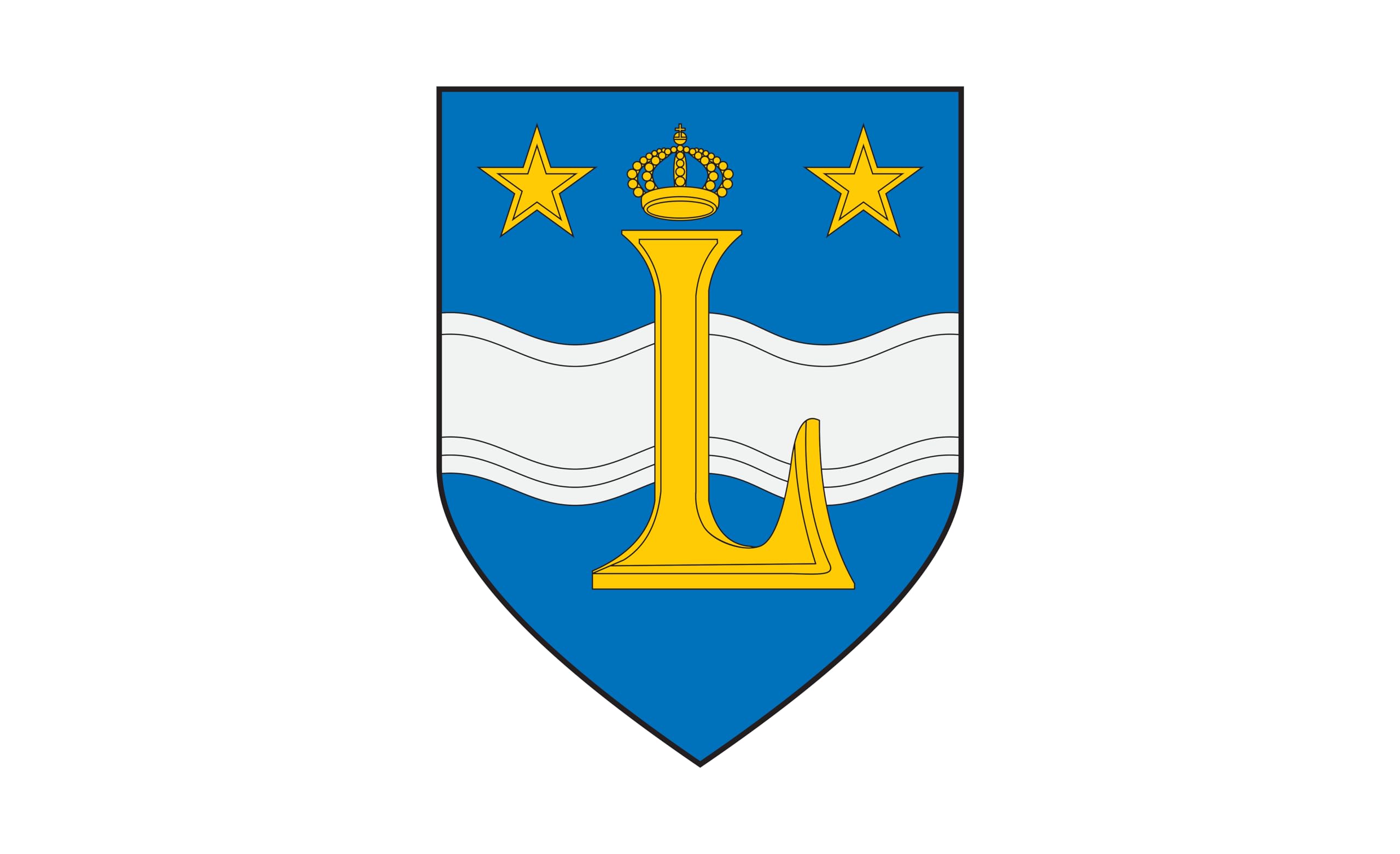 Drapeau Kinshasa avec armoiries pavillon de bateau haute résistance 90x60