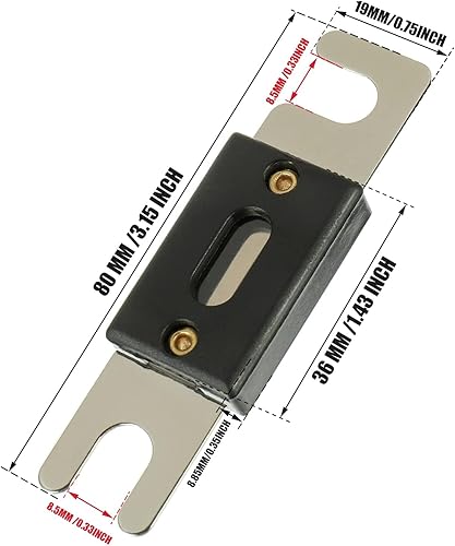 Miniatura 9 de BOJACK Soporte de fusible ANL calibre 024 AWG en línea con fusible de 300 amperios