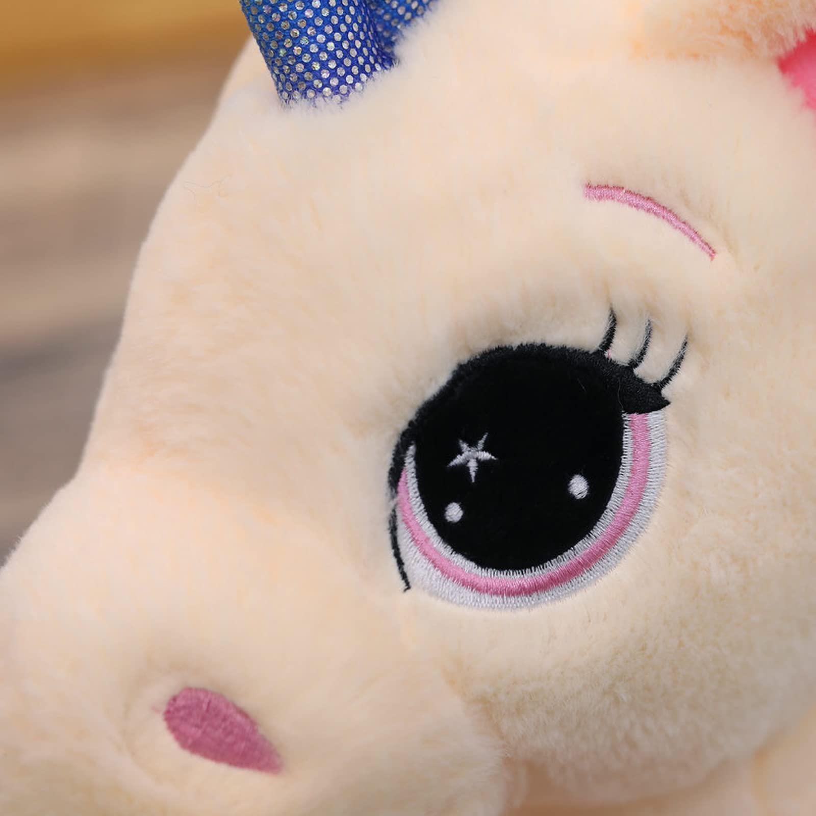 Trayosin Peluche de unicornio de 40/60 cm de alto, muy suave, con unicornio, para niños, niñas, regalo (beige y rosa, 40 cm)