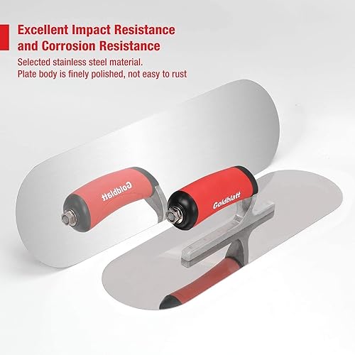 Miniatura 3 de Goldblatt Juego de 2 paletas de acero inoxidable y 2 piezas de herramientas de esquina para paneles de yeso, incluye paletas de acabado de 16 x