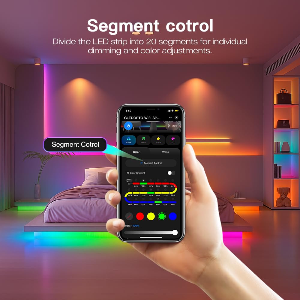 GLEDOPTO Tuya SPI kontroler pikseli RGBCCT RGBW RGB ZigBee kontroler LED, dynamiczne światło, synchronizacja muzyki, praca z Smart Life Google Assistant Alexa Yandex (206P-ZigBee SPI)