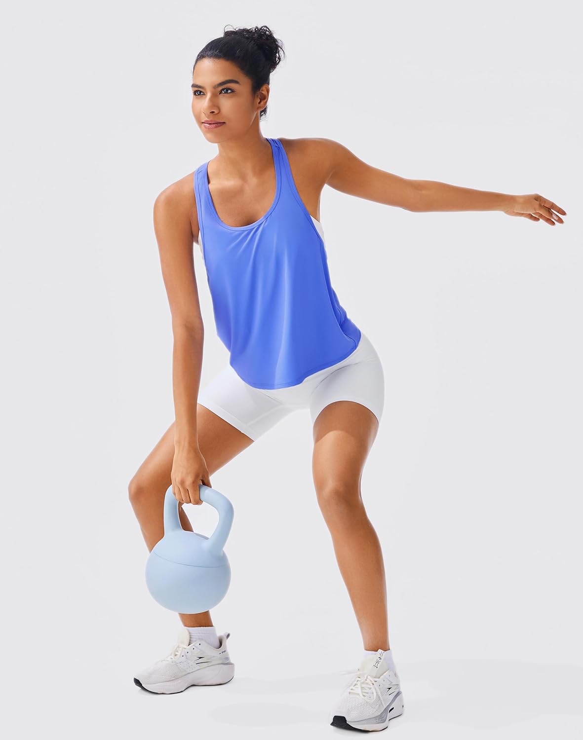 JOYSPELS Ice Silk Workout Tank Tops for Women Quick Dry Sleeveless Loose Fit Narrow Racerback Athletic Running Shirts - Image 4