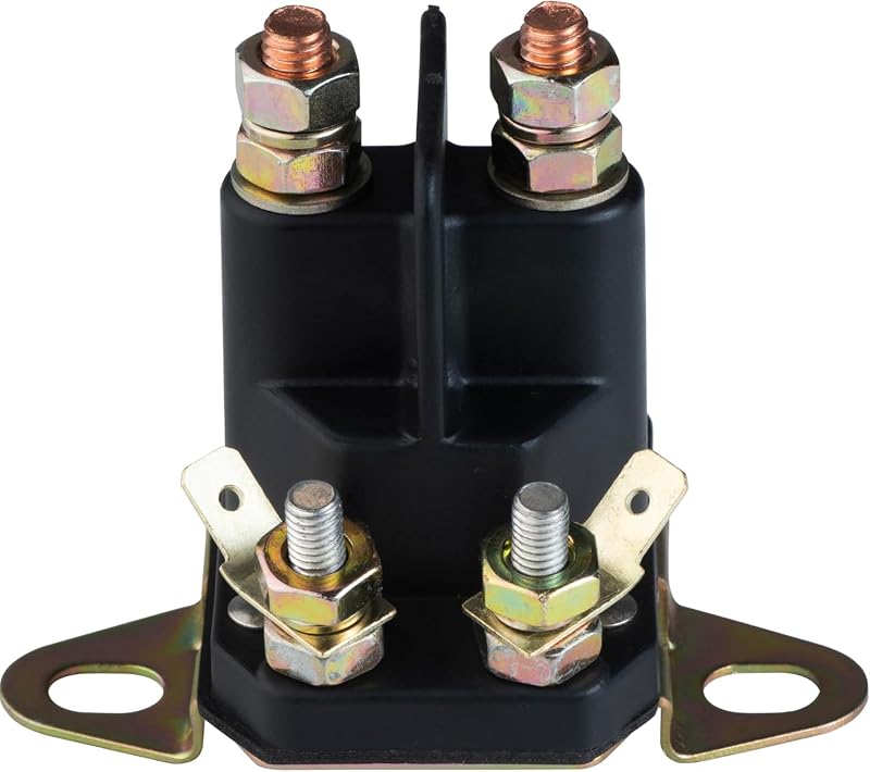 Solenoide de arranque BlueStars 12V 4 terminales 117-1197 - para Exmark Toro | Timecutter SS5000 Z4200 SS4225 SS4235 cortadora de césped de giro cero 784-1221-210 104-3189 E513075 1-513075 212655 28-4210