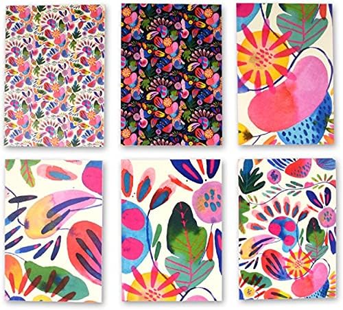 DOODLE Tropical Multicolour Notecards – Set of 12 | 3 x 4.25 Inches, 160 GSM | Small Greeting & Thank You Cards for Birthdays & All Occasions