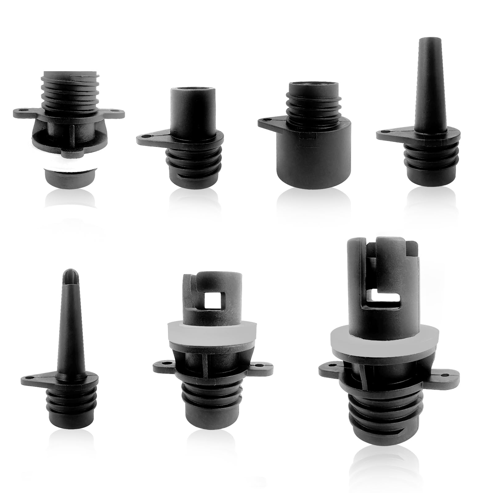 7 Air Valve Nozzles Electric, Sup Pump Adapter Kit, Inflatable Boat Sup Pump Air Hose, Sup Air Pump Accessories Replacement Parts for Inflatable Stand Up Paddle Board Inflatable Boats Tent Pool
