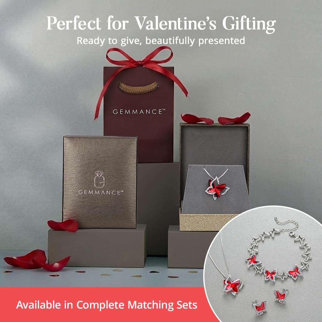 Valentine's Day Gift Butterfly Birthstone Crystal Necklace, Silver Tone with 18”+2” Chain, Necklace for Mother’s Day Anniversary Birthday Gifts for Women and Daughter - Image 6