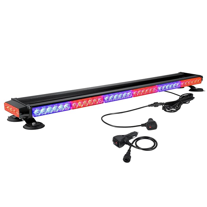 Buy Roof Top Safety Flashing 80 LED Red Blue Emergency Strobe Light Bar
