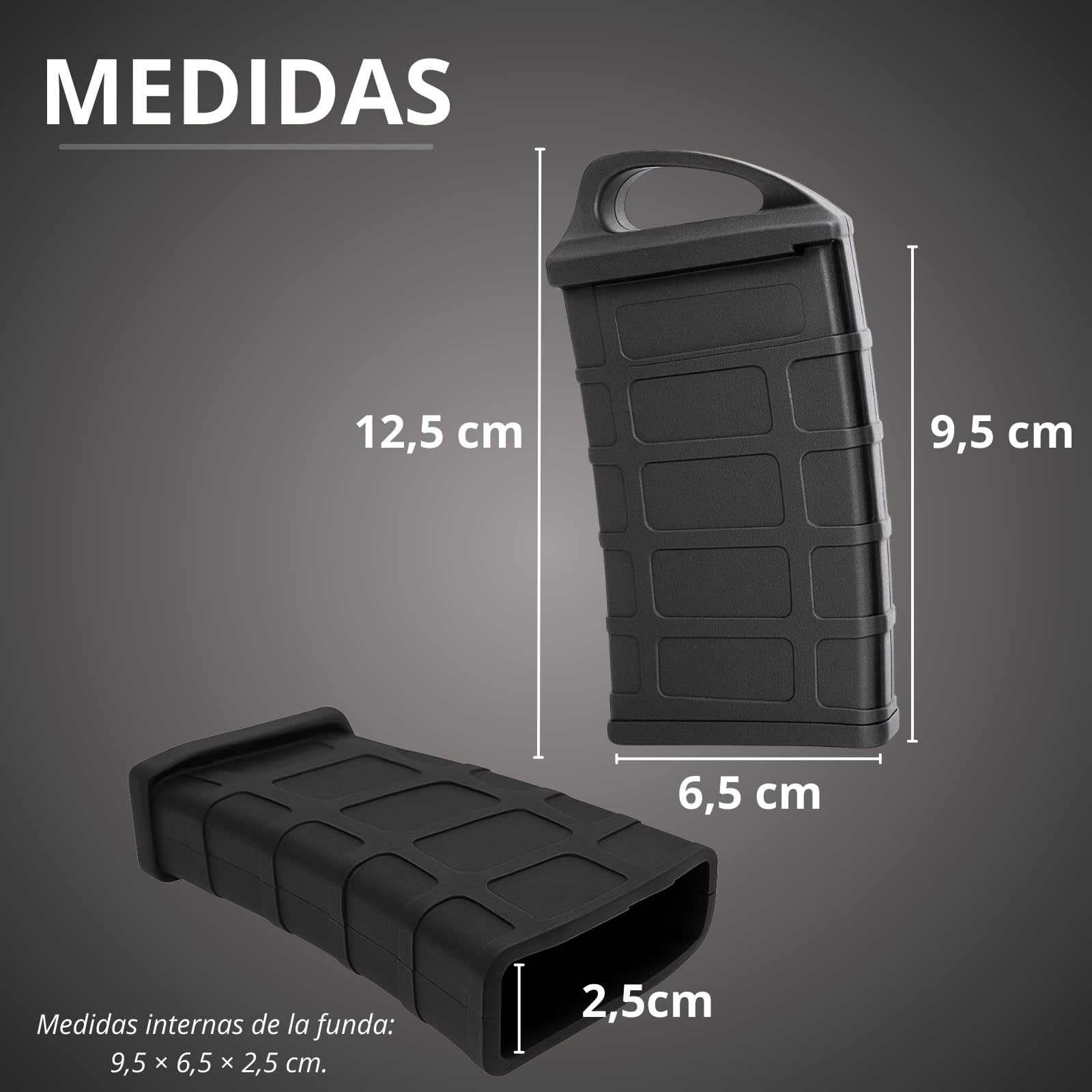 Sibo - Fundas Protectores (Pack de 2) para Cargadores Airsoft AR/M4/M16 (STANAG/PMAG) – Silicona Antideslizante, Extracción Rápida, Compatibles Mid/Hi/Low/Real-Cap (Verde)