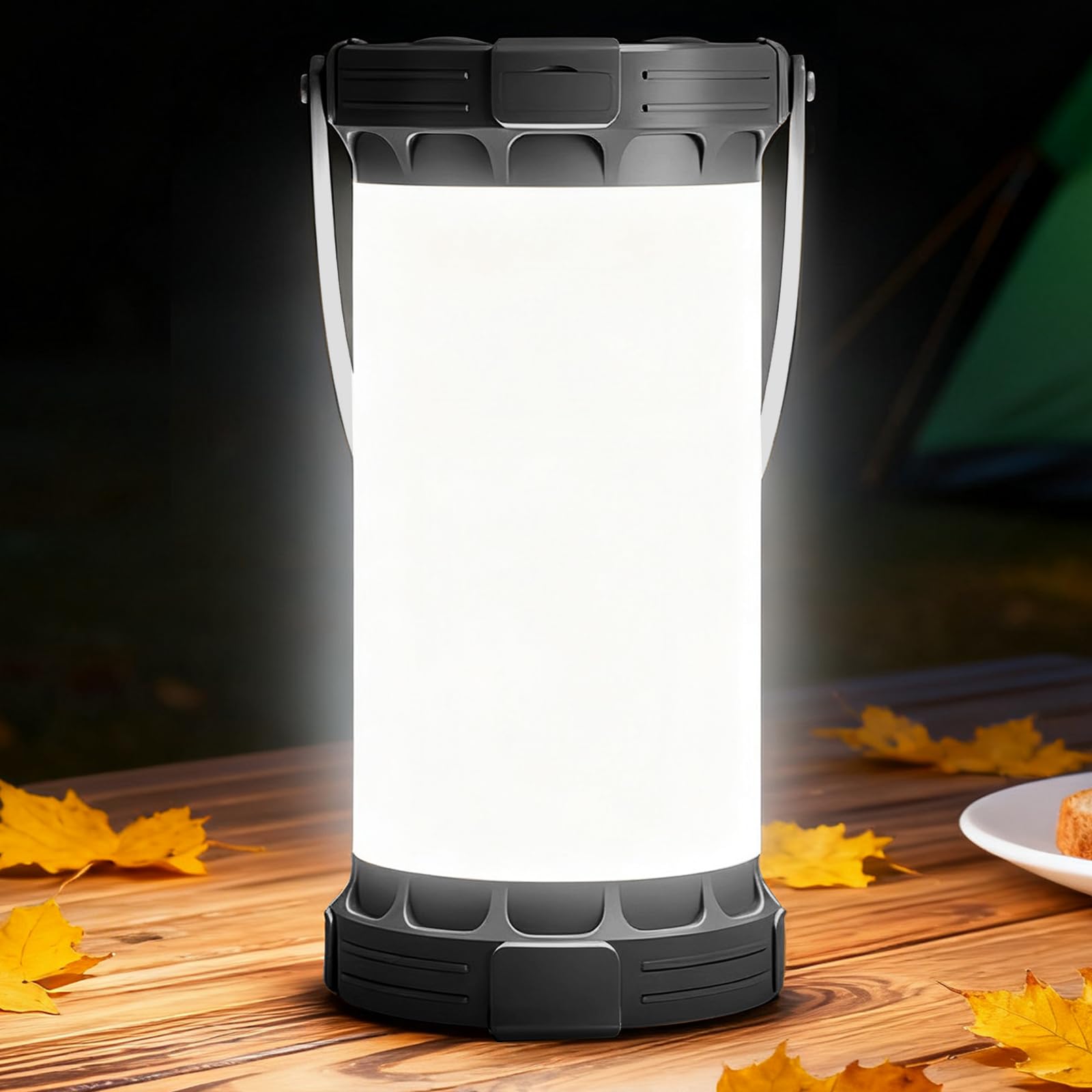 Glocusent 1200LM Camping Light Rechargeable with 135 LEDs USB-C 7 Modes SOS
