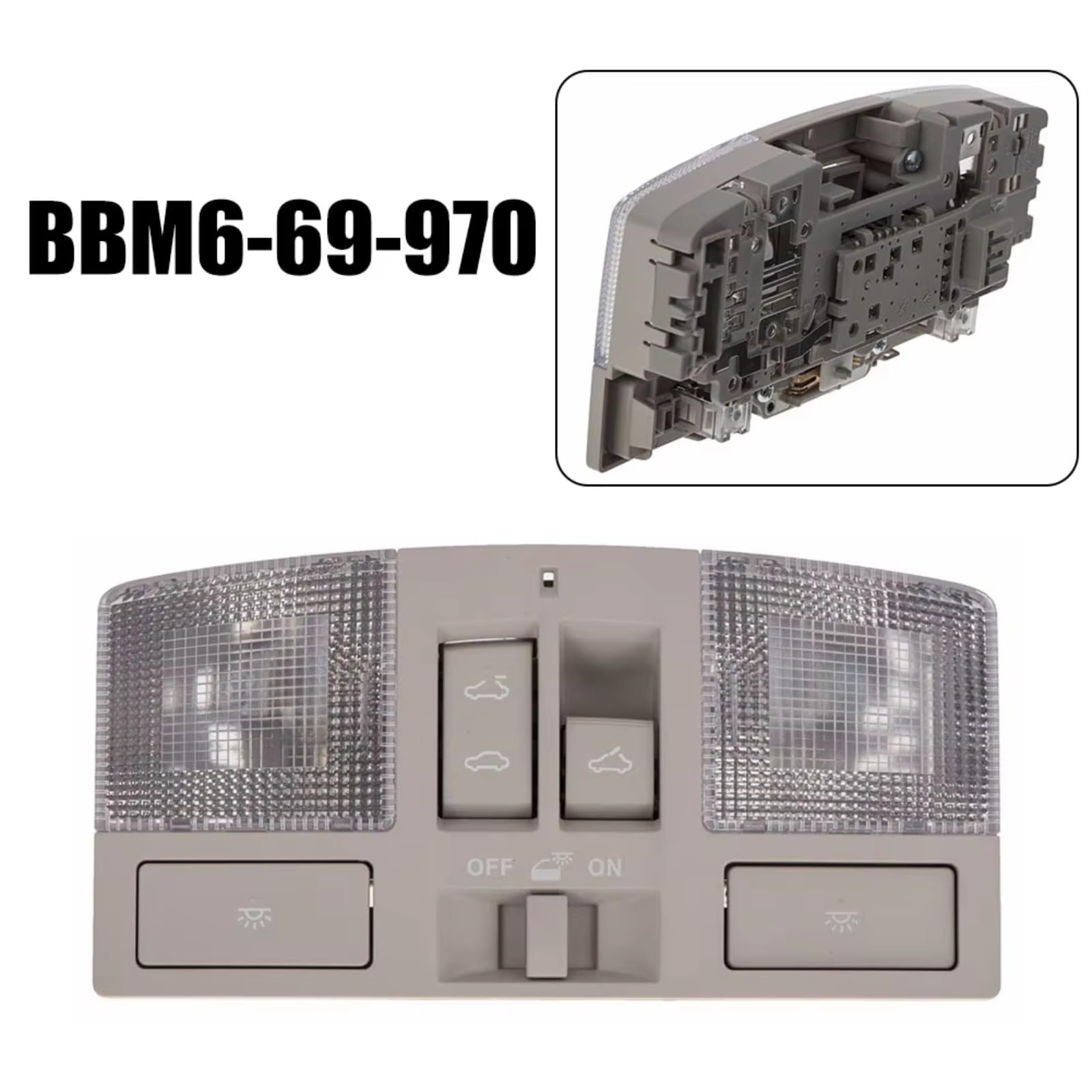 Luce Interna per Auto per Mazda 3 2010 2011 2012 2013 BBM6-69-970 Lampada di Lettura per Console Superiore Luci Tettuccio apribile Interni Tetto Mappa Soffitto
