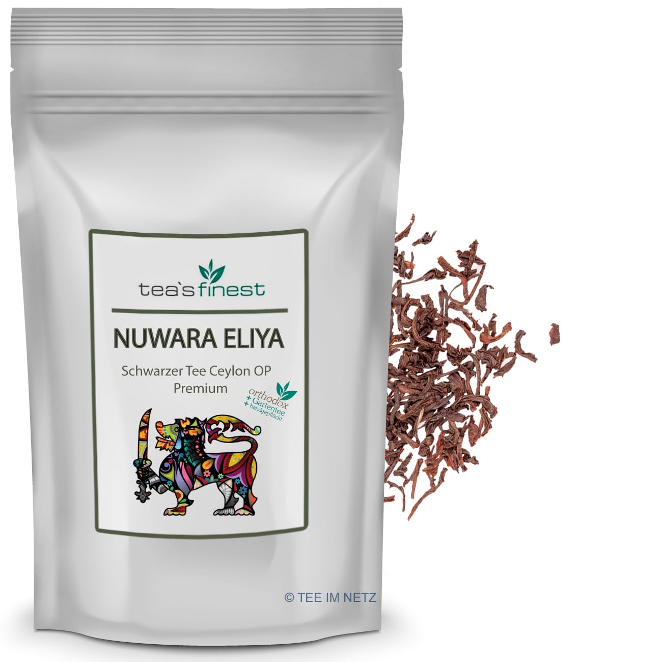tea`s finest Nuwara Eliya Ceylon OP Premium - Schwarzer Tee (500 Gramm)