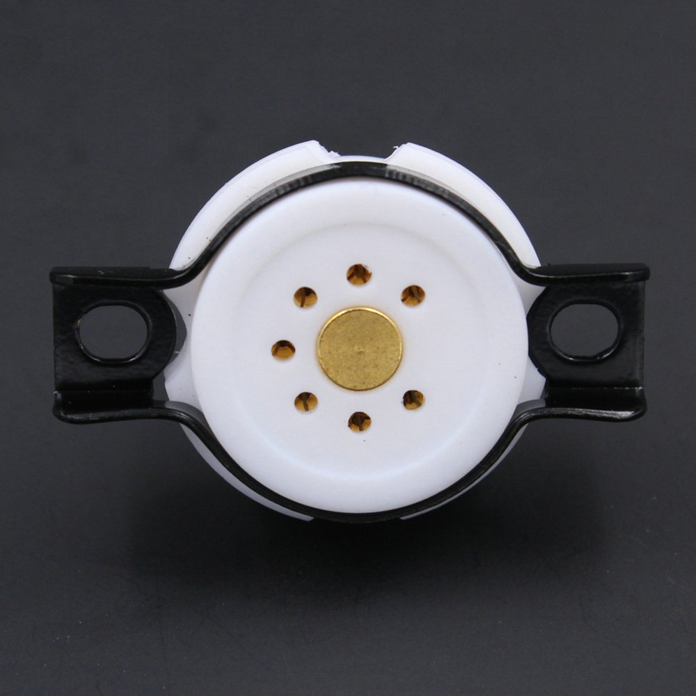 100 x 7pin Gold Teflon Vacuum Tube Socket Fr 12BA6 12AT6 35W4 6AL5 6663 6EH5 6X4