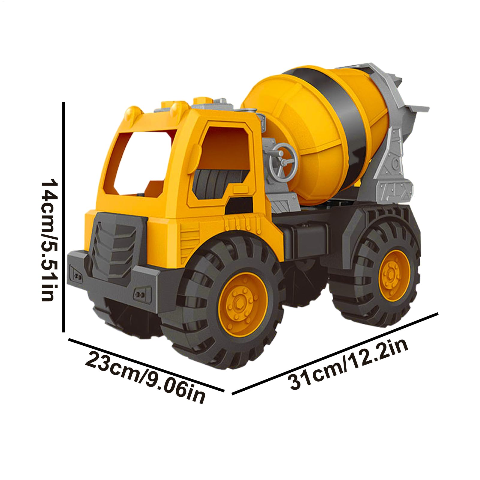 Pelleteuse pour - Kit de Jeu Durablies - Jouet de véhicule de Haute précision - Simulation d'un Camion de Construction - Équipement interactif, Outils appropriés pour Les et