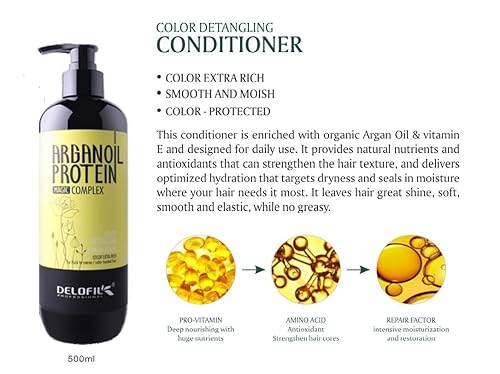 Miniatura 3 de Set de champú y acondicionador (16.9 fl oz/16.9fl.oz) | Complejo mágico de proteínas Arganoil | Formulado en Italia