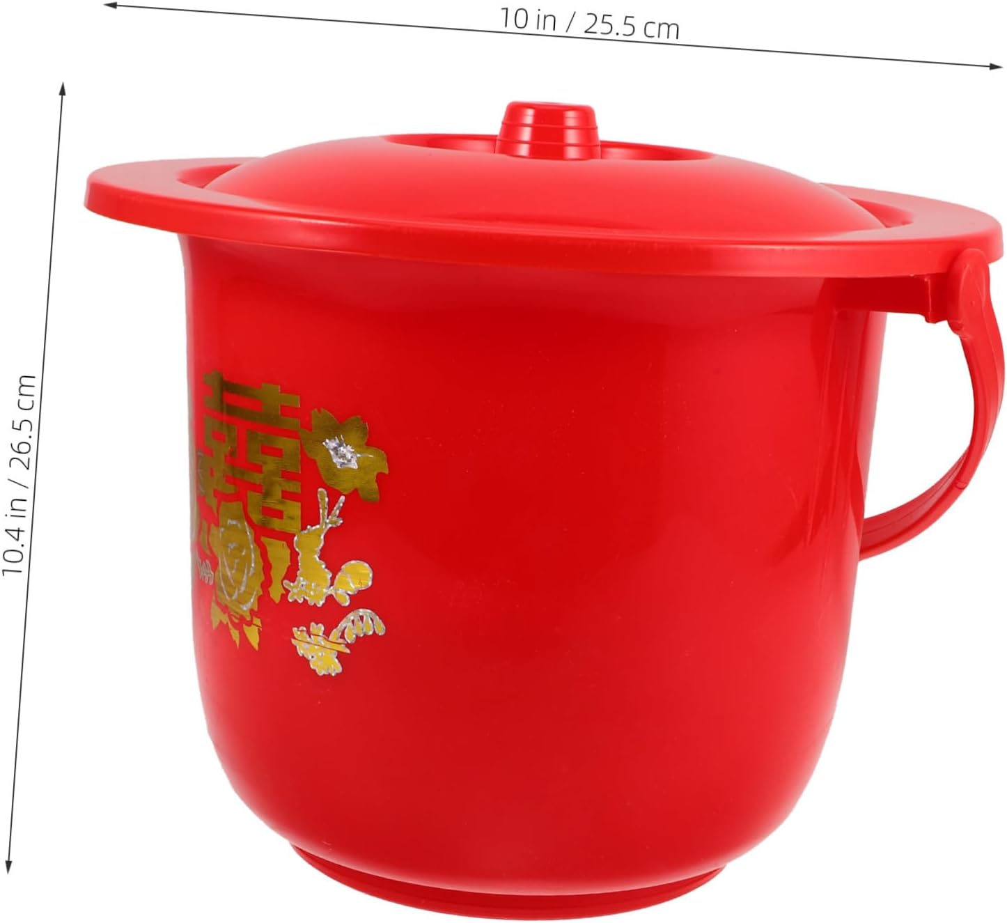 Portable Plastic Chamber Pot with Lid for Elderly and Kids Lightweight Urinal for Home Travel and Camping Easy to Clean Bedside Toilet