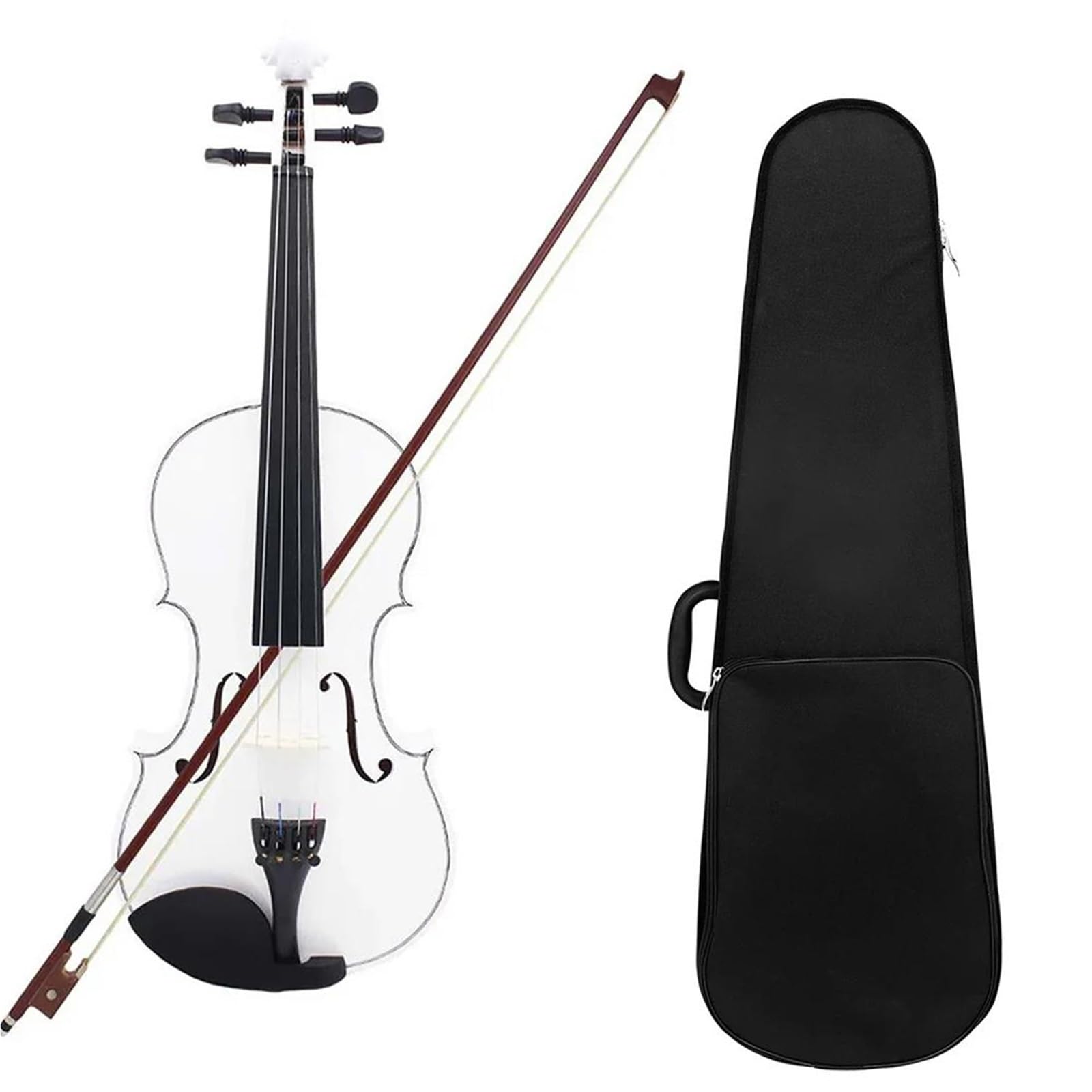Violino Set Di Violini Per Strumenti A Corde Per Acustico 4/4 Per Principianti Professionisti Con Custodia Per Arco(Violin)