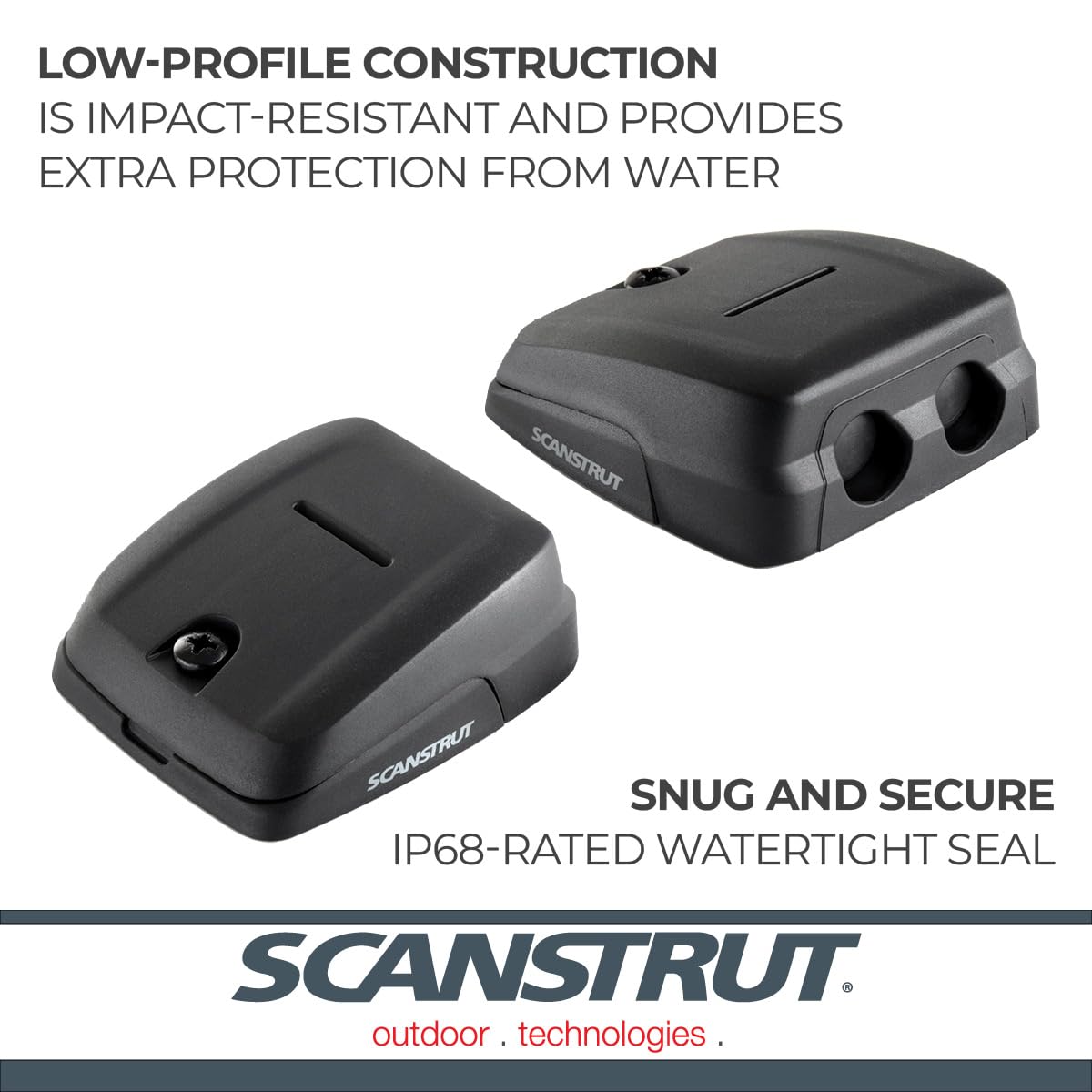 Scanstrut DS-HD10-BLK - Guarnizione per Cavi Orizzontale Doppia, Colore: Nero