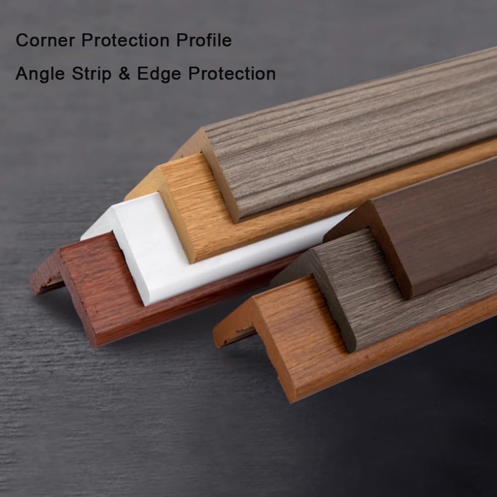 Perfil Protector De Esquinas De Aleación De Madera, 80/100/120cm, Perfil Ángulo, Perfil Borde De Escalera, Protección De Cantos para Paredes Casa Cocina Oficina(Oak,120cm/48'')