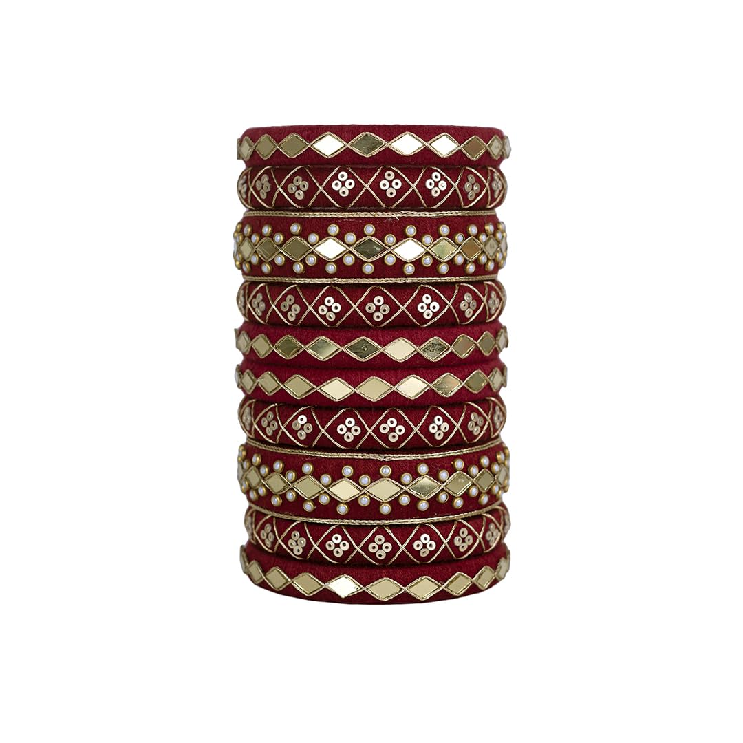 See full amazon price history chart for Taasha Craft Parineeta maroon mirror work handcrafted Bangles, Handcrafted Cotton Thread Bangle Set for Women & Girls Size 2.6 Set of (10 Bangles) Taasha Craft Parineeta maroon mirror work handcrafted Bangles, Handcrafted Cotton Thread Bangle Set for Women & Girls Size 2.6 Set of (10 Bangles) (B0D9BY6HXL) Amazon Price History, Amazon Price Tracker