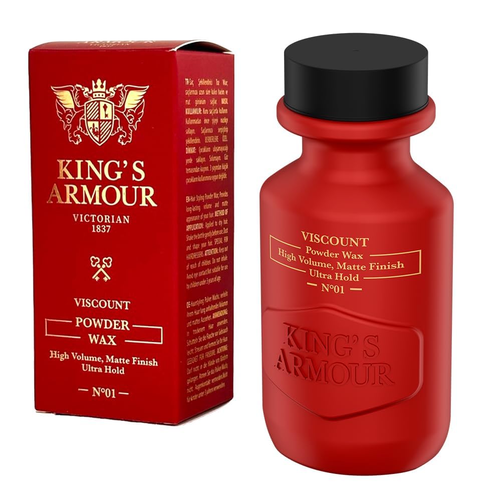 Kings Armour Ultra Hold Matte Styling Powder for Men Natural Finish High Volume Reworkable Texture Non-Sticky Easy Wash