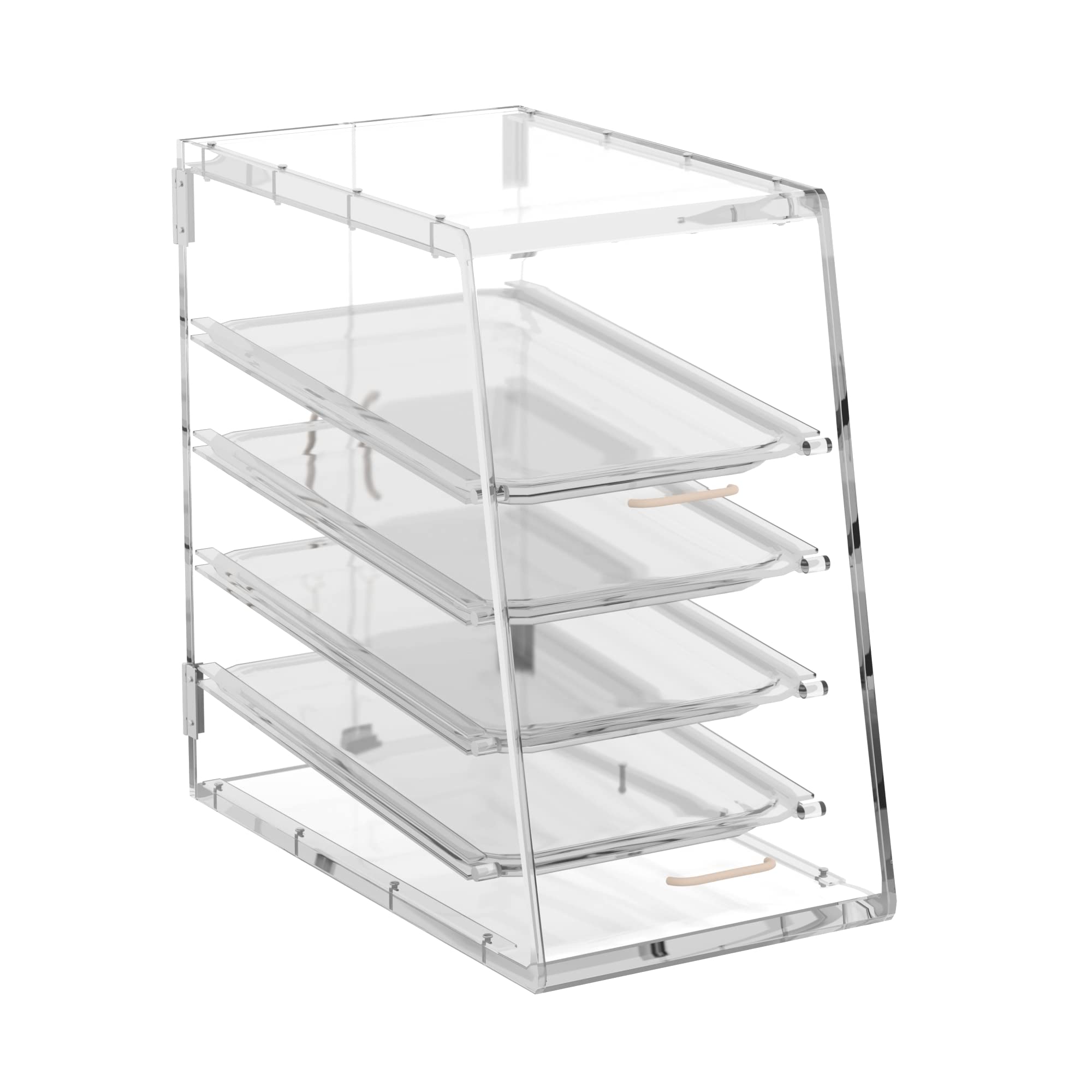 Krollen Industrial 4 Tray Bakery Display Case with Front and Rear Doors - 24'' x 14'' x 24''