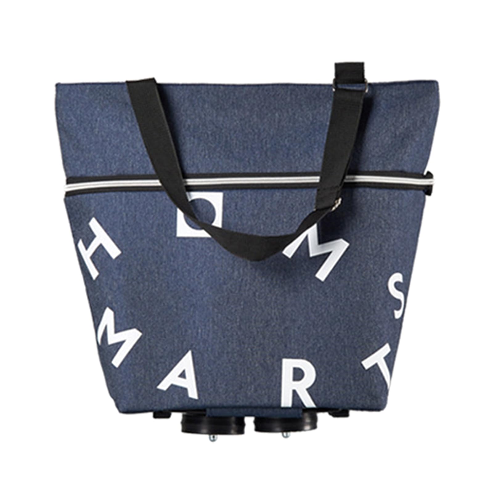 Foldable Shopping Trolley Effective Folding Shopping Carring Bags with Sturdy Frame and Rotating Oxford Fabric Cart Bag