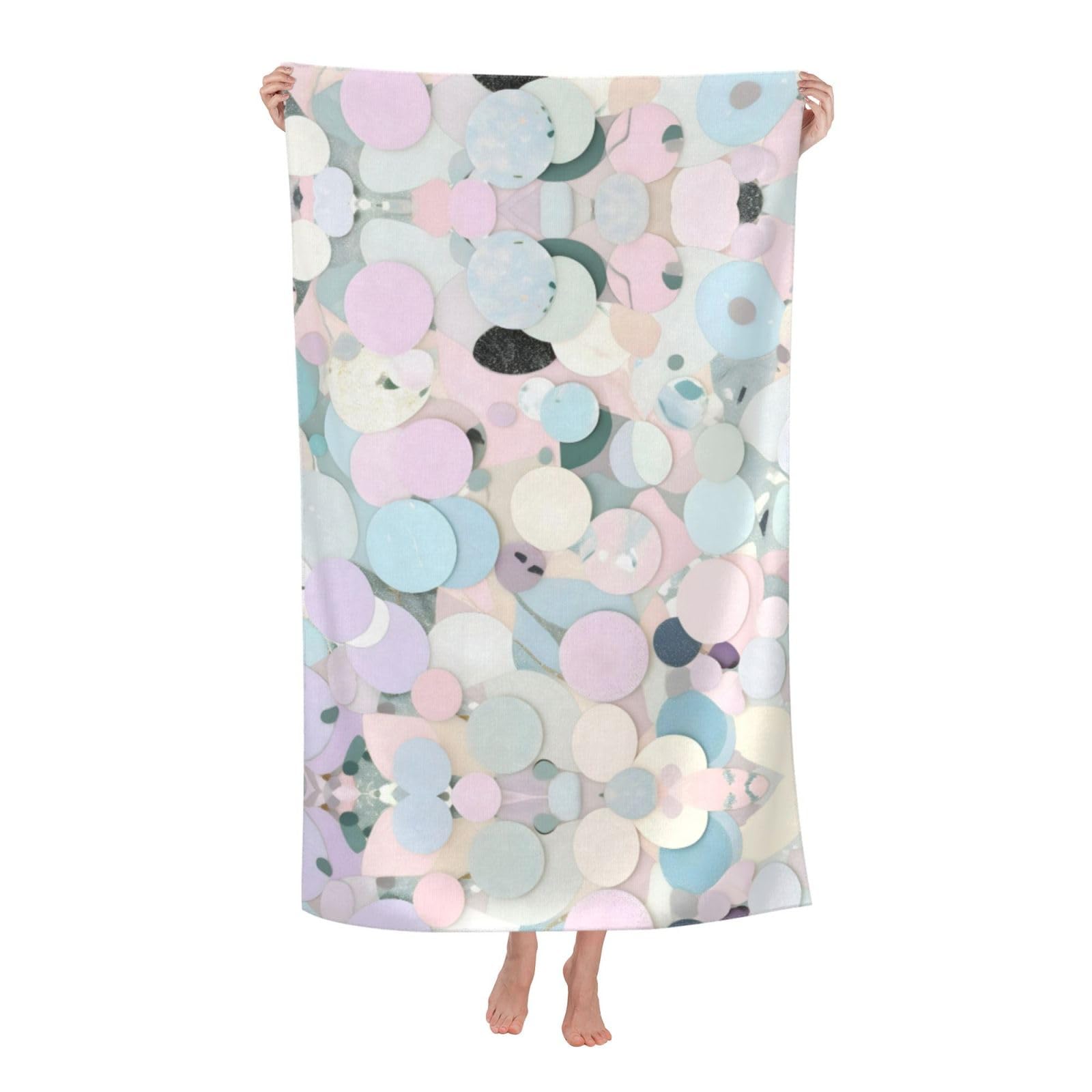Serviette de bain séchage rapide en microfibre absorbante Terrazzo grand drap de douche anti humidité