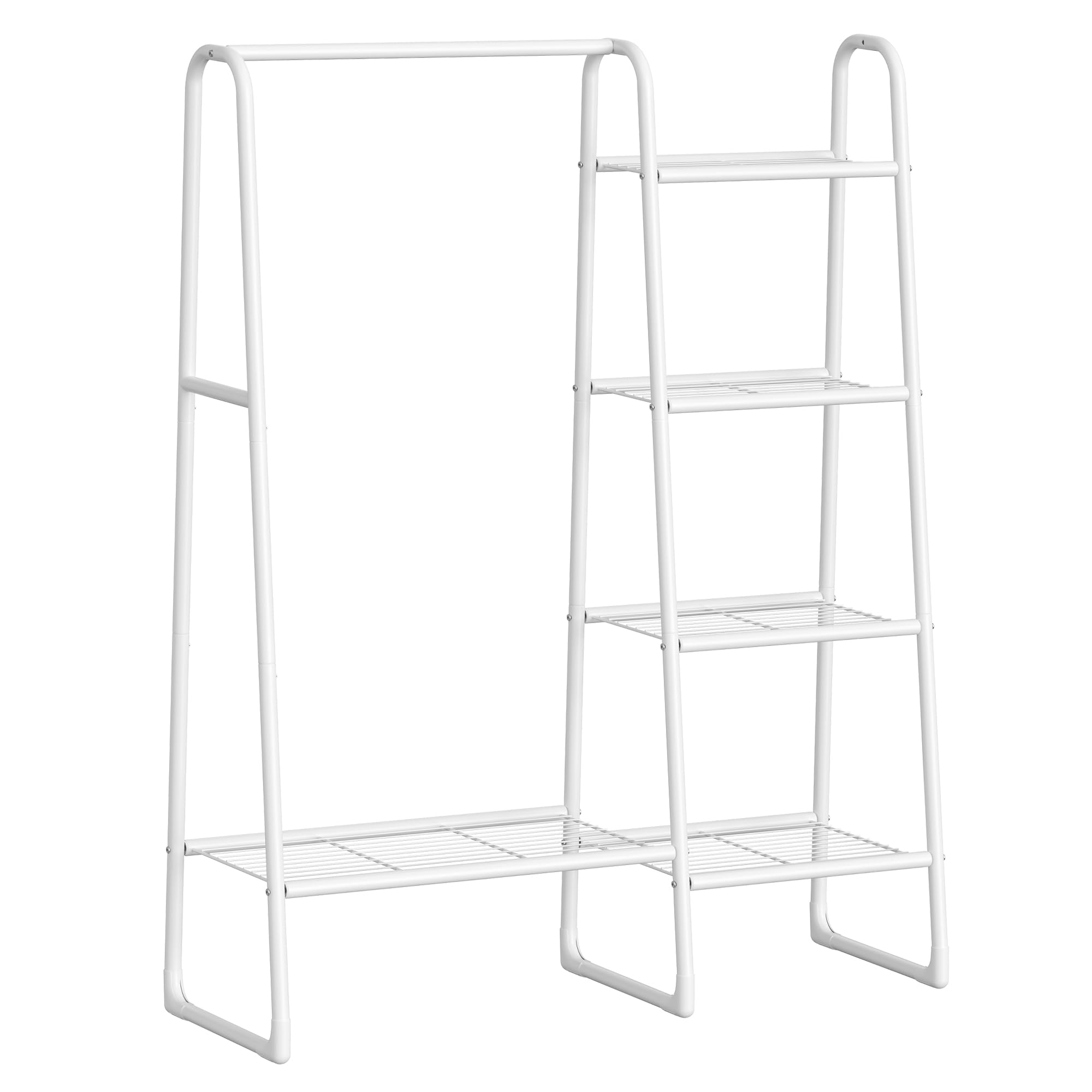 SONGMICS wieszak na ubrania, 5 półek, metalowa rama, 40 x 101,7 x 153,3 cm