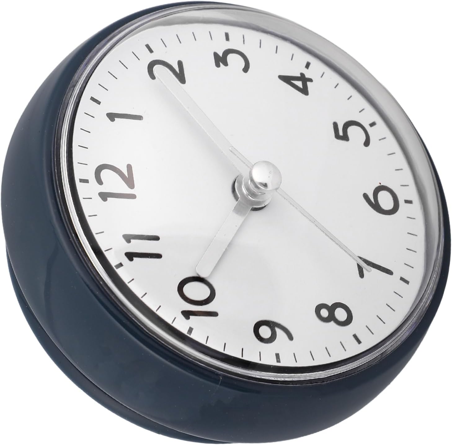 VOSAREA Shower Clock Cup Bath Wall Clock for Humid Environments Silent Analog Design for Bathroom Kitchen and Spa Rooms No Battery Included