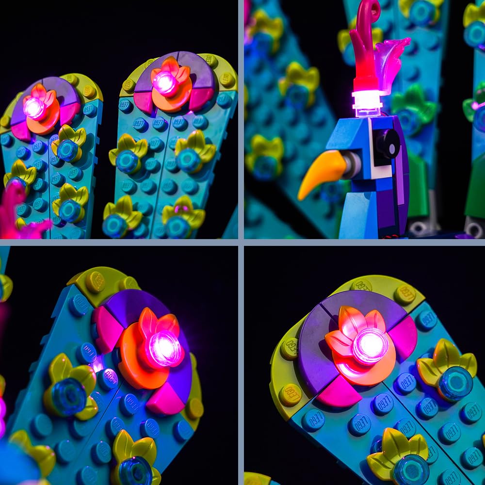 BrickBling Light Kit Compatible with Lego 31157 Exotic Peacock (No Model) - Image 2