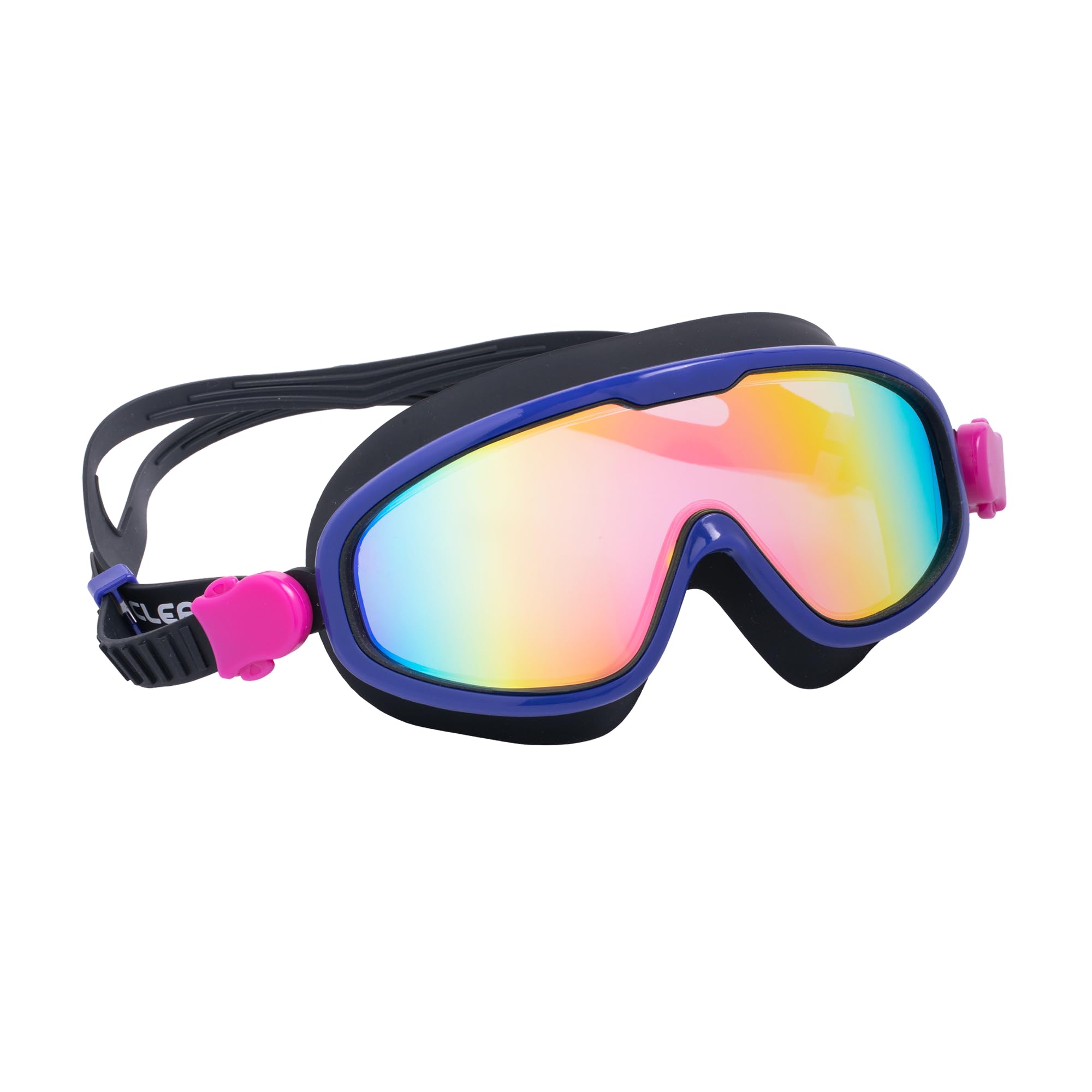 Clear'r SPLASH Jr - Maschera da nuoto per bambini, anti-appannamento, protezione UV, ampia visuale a 180°, vestibilità regolabile, per bambini dagli 8 anni in su