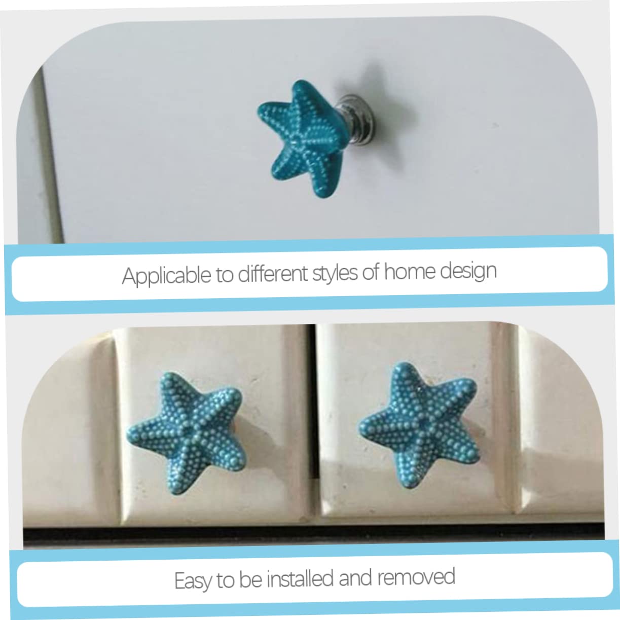 jojofuny 2 Set Di Maniglie Decorative Per Cassetti E Ante in Stile Marino Per Mobili Da Cucina Guardaroba Cassettiere 6 Pezzi*2