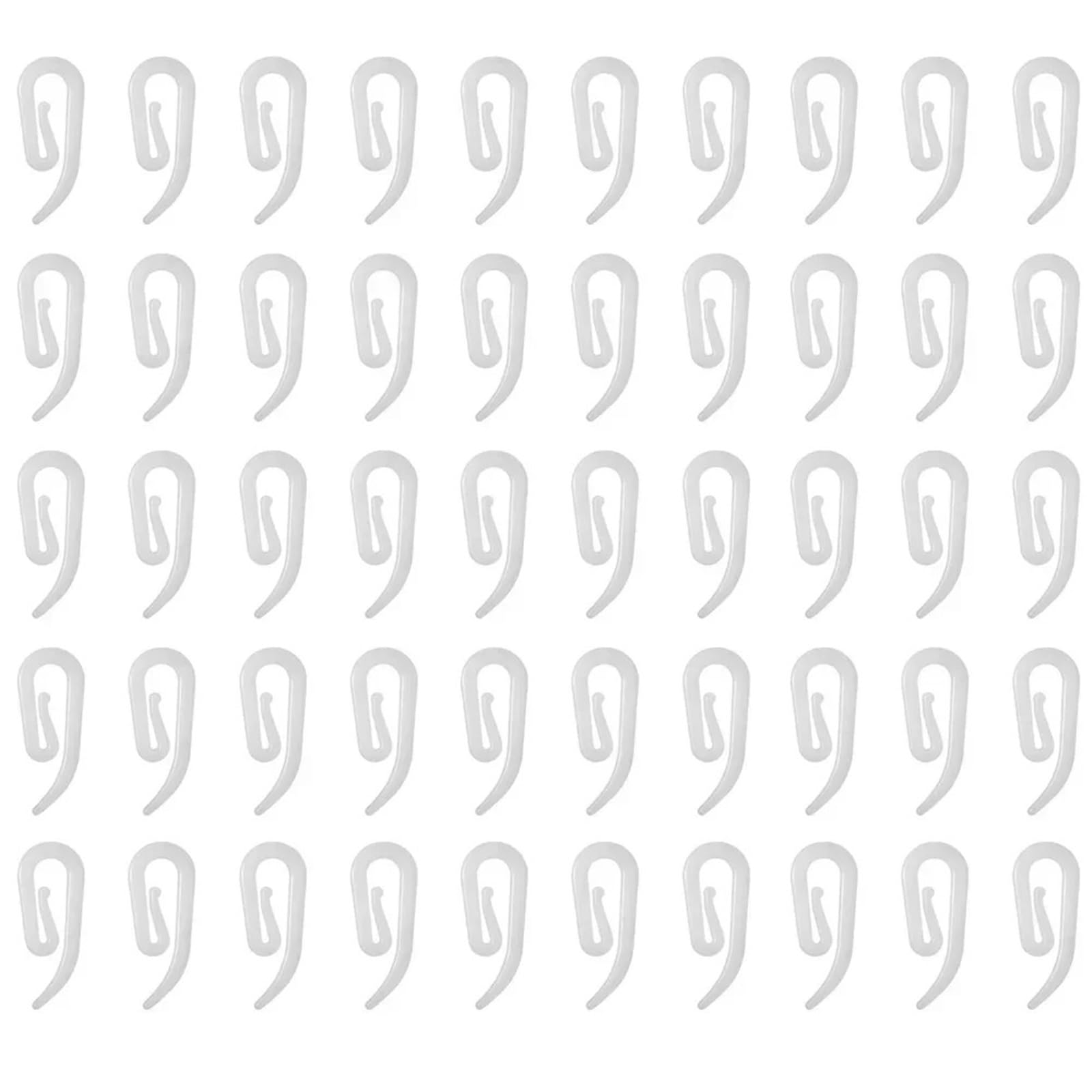 70PCS Curtain Hanging Hooks Ring Window Hanger White Plastic Hook For Home Office Accessories