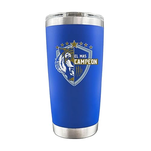 DISEÑO EXCLUSIVO TIGRES Vaso Térmico Master Holder - Tapa Anti-derrame - Personalizado Opcional (20 oz, BLUE)