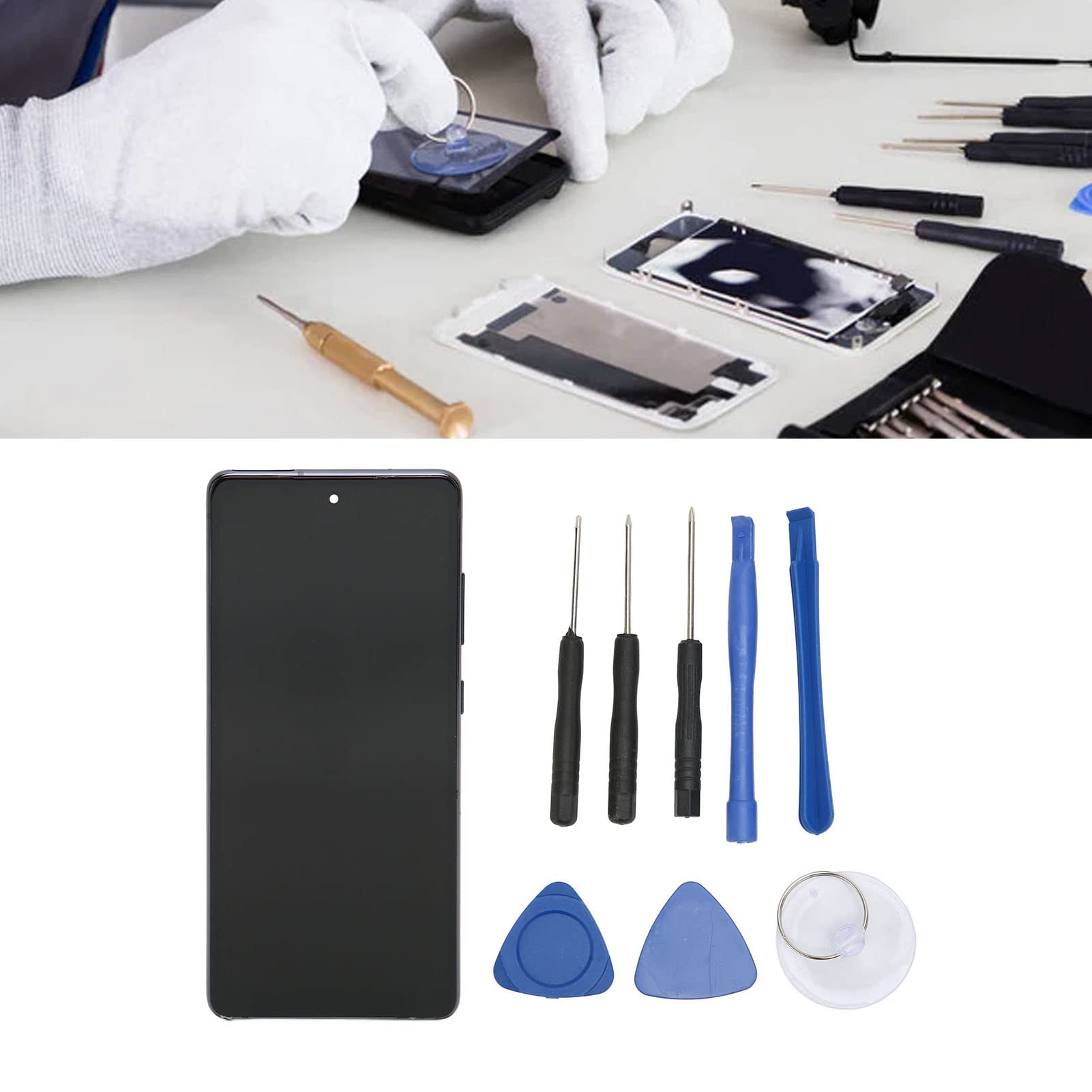 Ensemble de remplacement d'écran de téléphone, ensemble d'assemblage de cadre de numériseur d'écran tactile, kit de réparation de LED organique pour smartphone bricolé