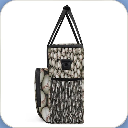 Miniatura 4 de Bolsa de transporte para cafetera deportiva con patrón de béisbol para Keurig K-Mini o K-Mini Plus K-Cup Pods Almacenamiento portátil Cafetera Bolsa