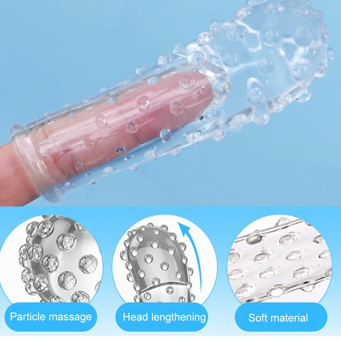 Manicotti per Dita per Coppie, Molle Manicotti per Massaggio alle Dita, Copertura per Dita Facili da Trasportare Toy