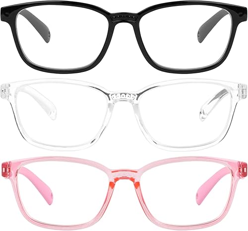 Miniatura 6 de Yogo Vision Gafas de bloqueo de luz azul para niños, protección UV, para niñas y niños, lentes de luz azul, antifatiga ocular (paquete de 3)