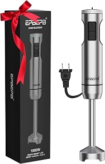 EPBEPB 1000W Immersion Blender Handheld Stick Mixer, 11 Speeds Pure Copper Motor, Corded for Smoothies Soups Sauces - Gift Box