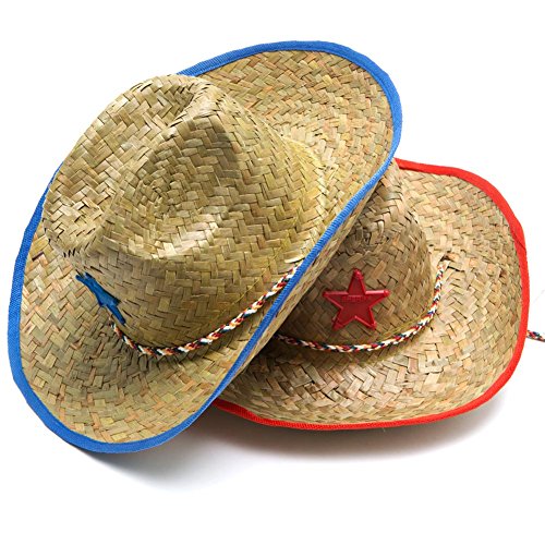 Star Cowboy Hat - Accent Color either Red or Blue