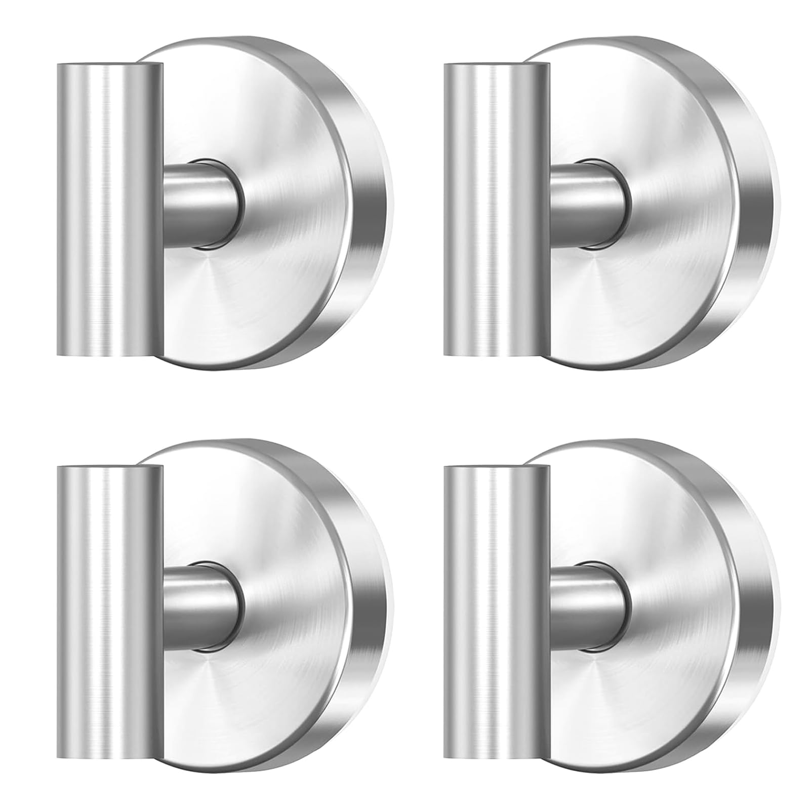 Crochets à ventouse de douche aspect argent brillant pour porte en verre