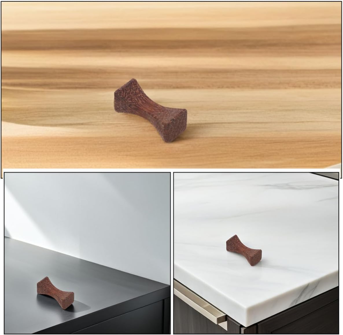 10pcs Japanese Style Wood Chopstick Holder Set Coffee Color Versatile Chopstick Rests for Organizing on Banquets and Restaurant Dining Tables