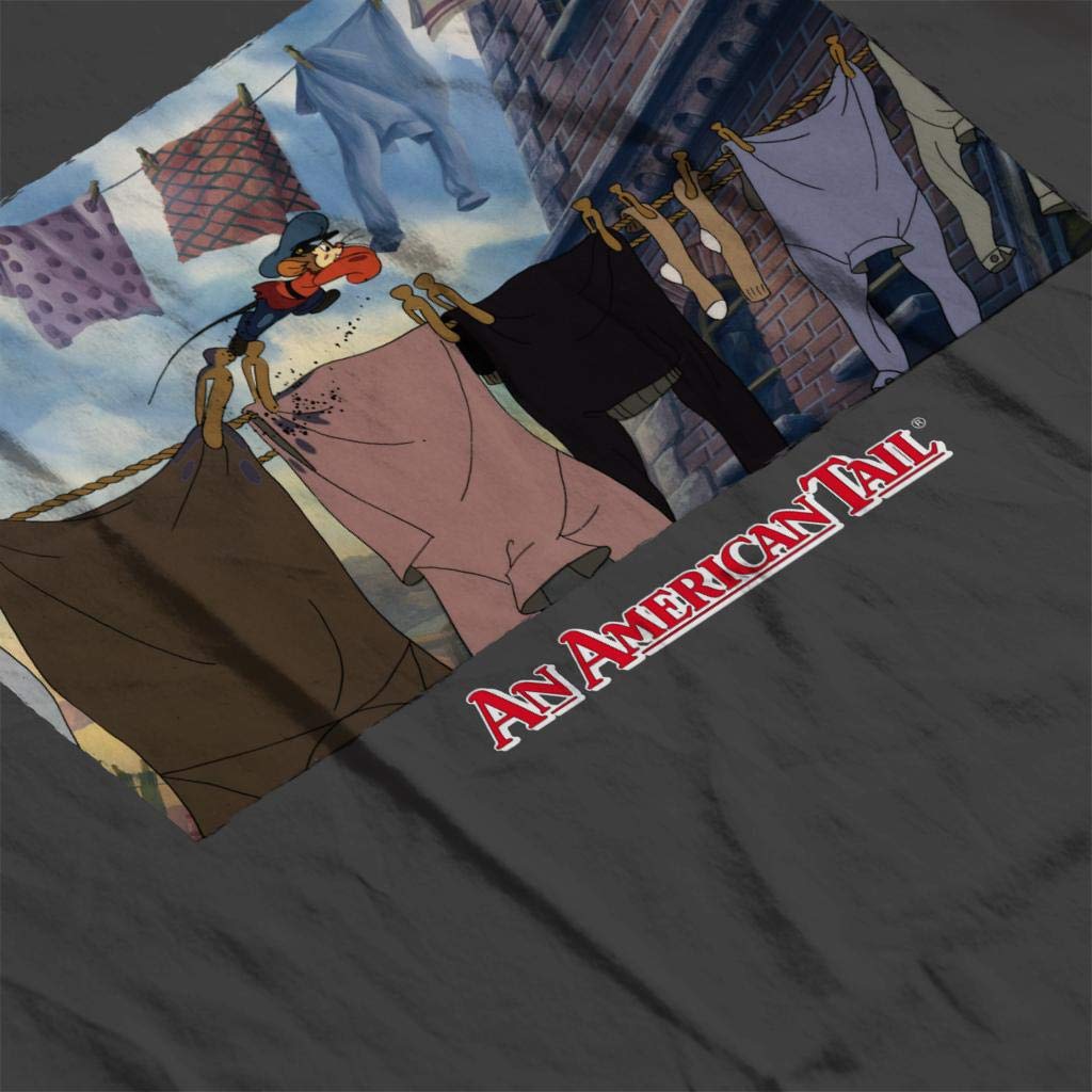 All+Every An American Tail Fievel Running On Rope Men's Hooded Sweatshirt