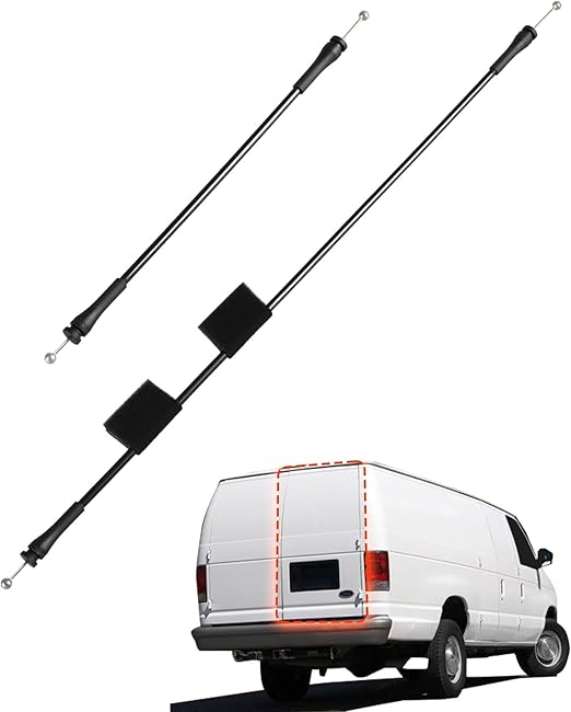Rear Right Cargo Door Latch Release Cables Compatible with Ford E-150 E-250 E-350 E-450 E-550 Econoline Super Duty Wagon Van Replace# 8C2Z15431A02C,924-351