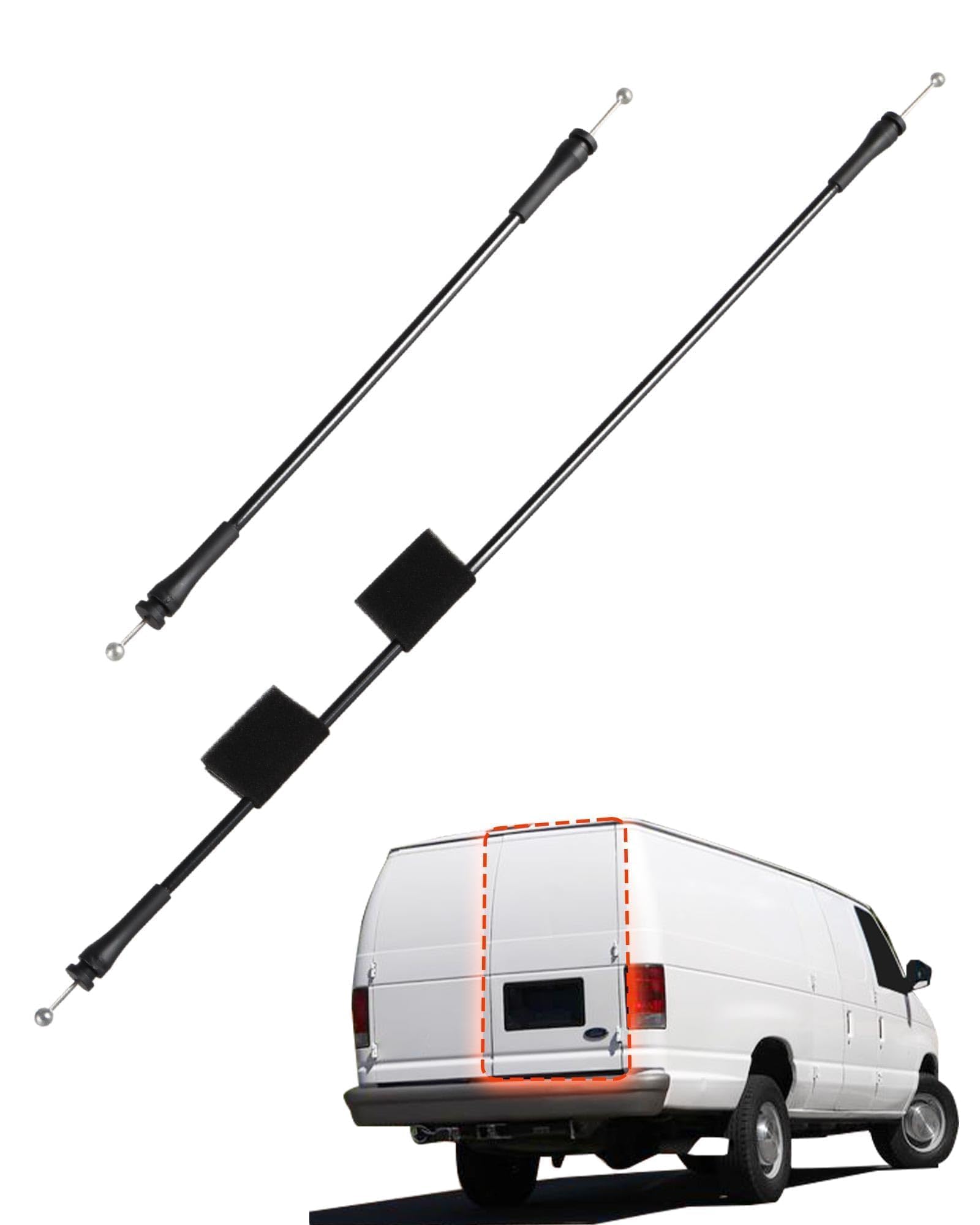 Rear Right Cargo Door Latch Release Cables Compatible with Ford E-150 E-250 E-350 E-450 E-550 Econoline Super Duty Wagon Van Replace# 8C2Z15431A02C,924-351