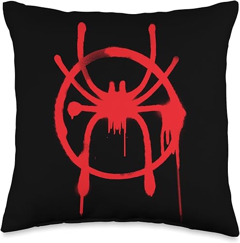 Marvel Man Into The Spider-Verse - Almohada con icono rojo, 16 x 16 pulgadas, multicolor