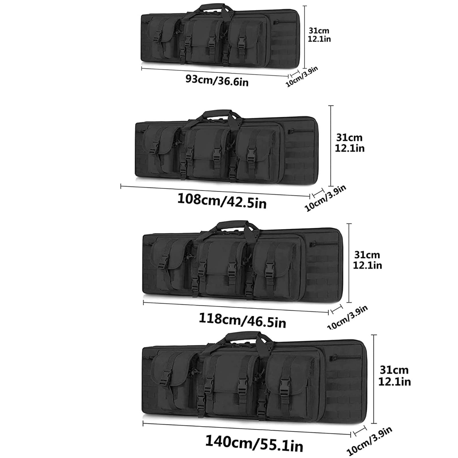 Mochila De Pistola De Rifle, Estuche Doble para Pistola Larga, Funda para Fusil Largas Estuche Escopeta con Correa De Hombro para Caza Y Pesca