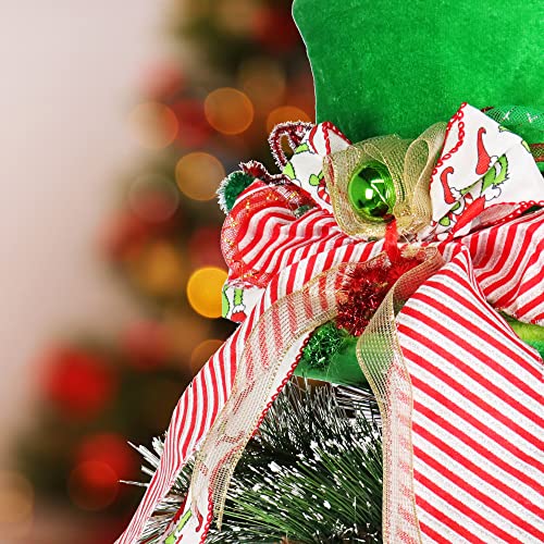 Party Knight Christmas Tree Topper - Grinch Christmas Decoration, Grinch Tree Topper, Hand Made Christmas Tree Decoration, Grinch Tree Topper #TOP2