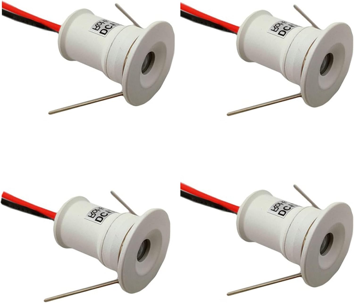 BDSHL LED DC12V 1W Mini Foco Pantalla Interior Escaparate Mostrador Luz empotrada en el Techo Paquete de 4, 7 Colores claros (Color : Luz Azul, Size : 30 Degrees)